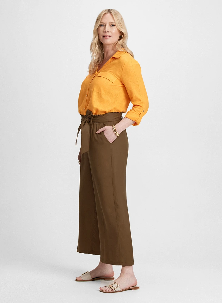 Pull-On Tencel Capris