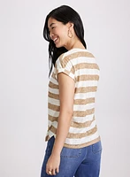 Striped Burnout T-Shirt