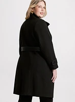 Belted Wool-Blend Coat