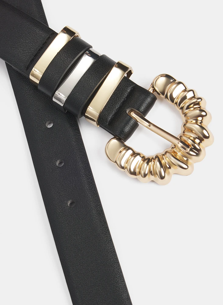 Ceinture en cuir végane
