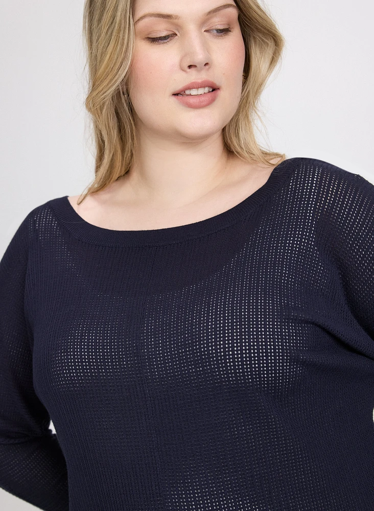 Pull en tricot ajouré