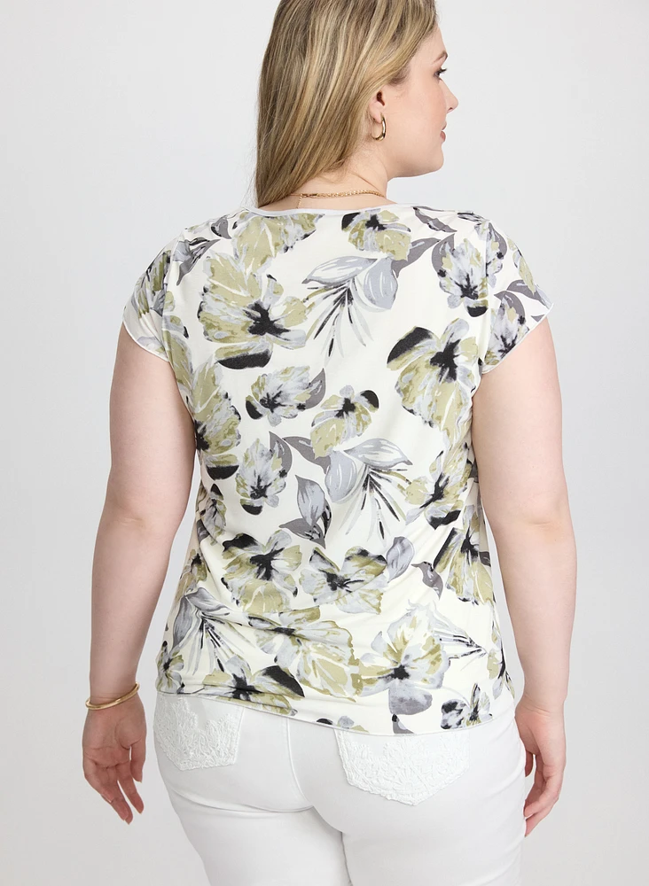 Haut floral volanté