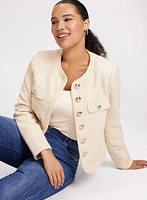 Cropped Bouclé Jacket