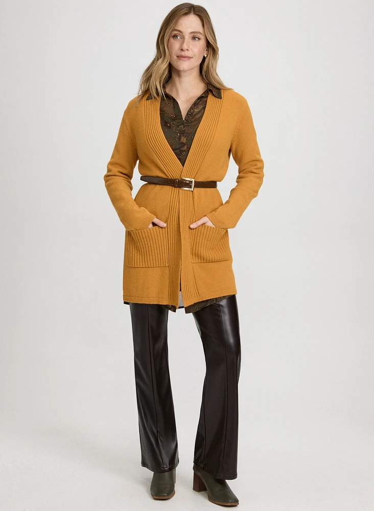 Cardigan en tricot côtelé