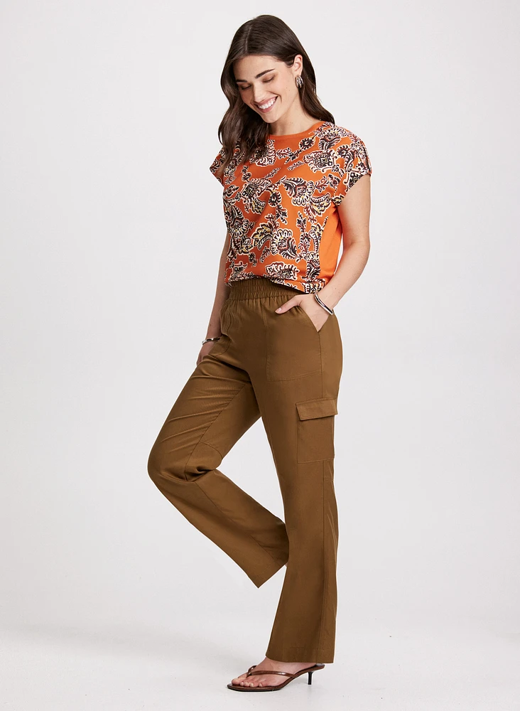 Cap Sleeve Top & Cargo Pants