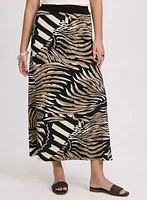 Jupe maxi à motif abstrait