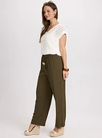 Crinkle Wide-Leg Pants