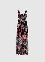 Robe maxi à motif floral