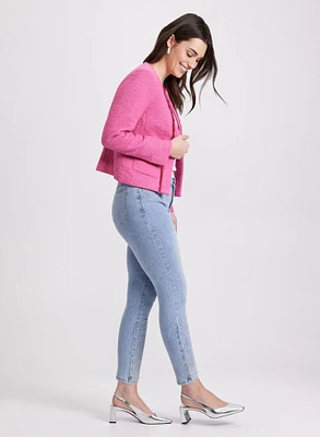 Embroidered Slim-Leg Jeans