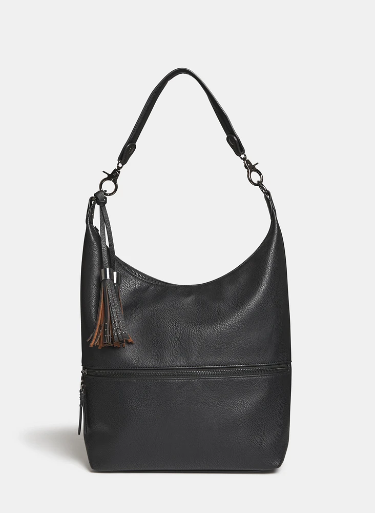 Sac à main en cuir végane textur