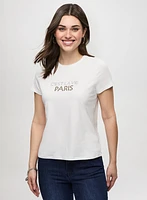 Embellished Slogan Tee