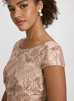 Tulle Sequined Floral Dress