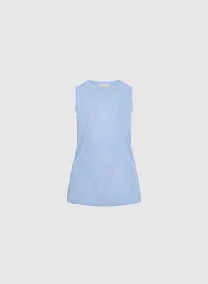 Sleeveless Open Knit Top