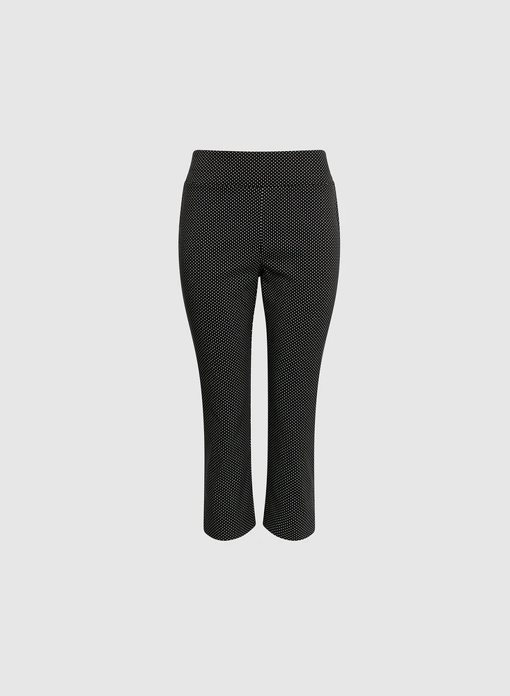 Pull-On Micro Dot Capri Pants