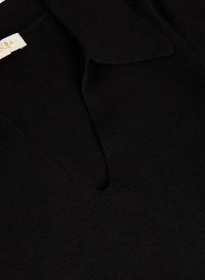 V-Neck Polo Sweater