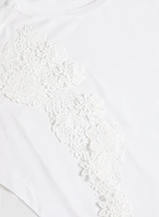 T-shirt à appliqués floraux