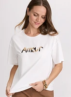 Embellished Script T-Shirt