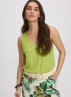 Zip Closure Tank Top