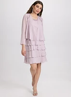 Embellished Jacket & Tiered Dress Set