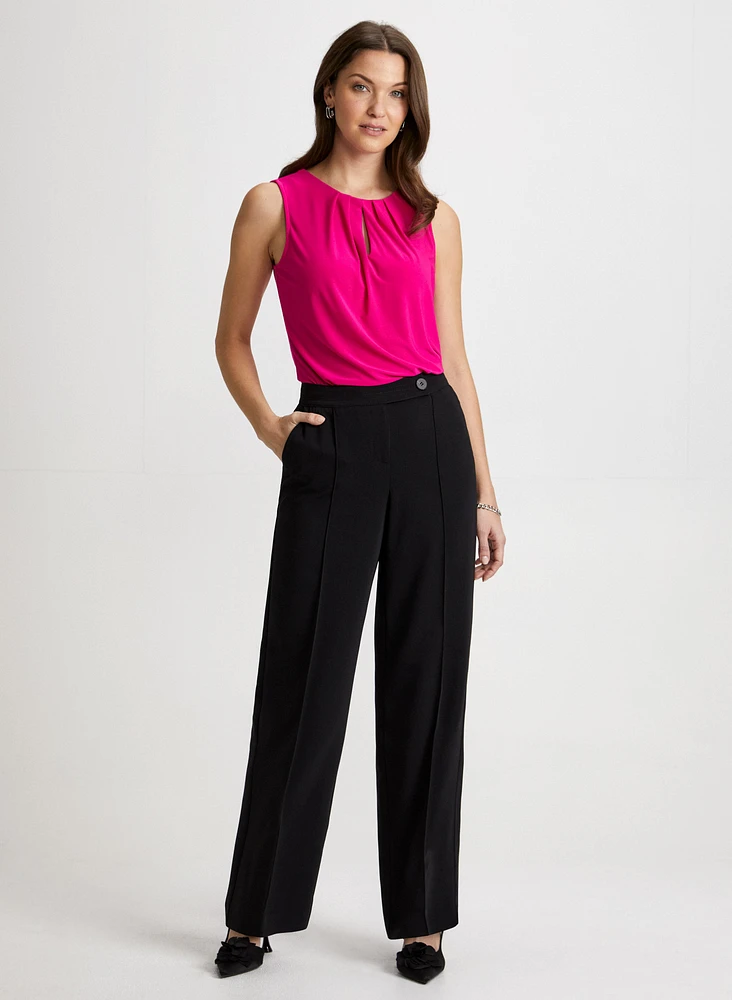 Keyhole Top & Wide Leg Pants