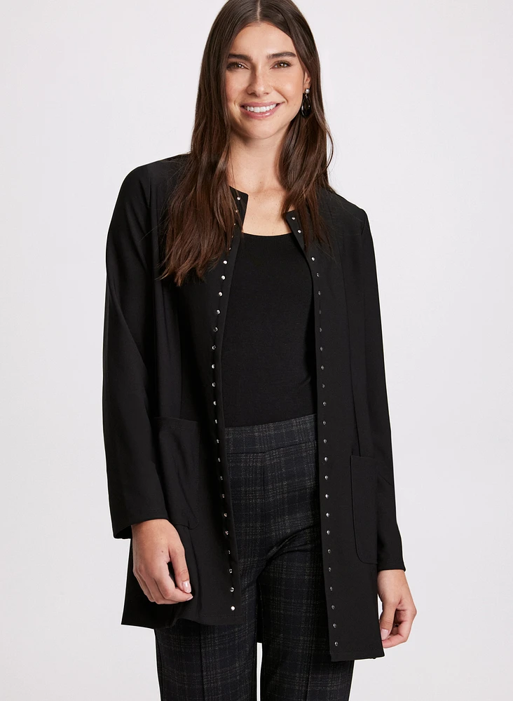 Stud Trim Cardigan