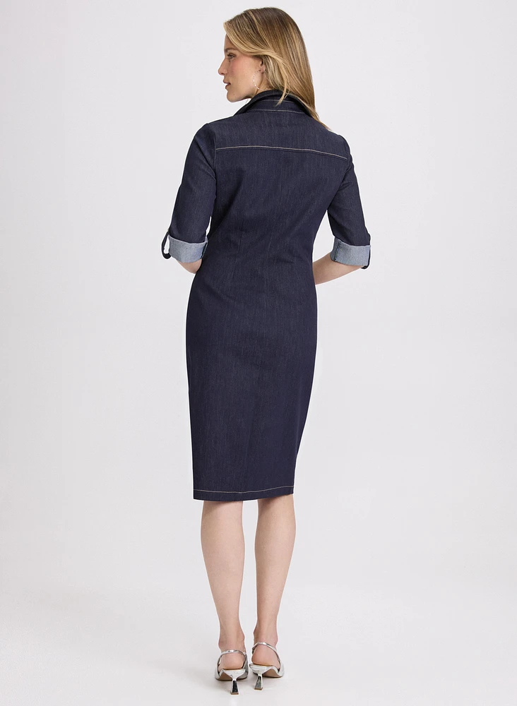 Robe-chemisier en denim