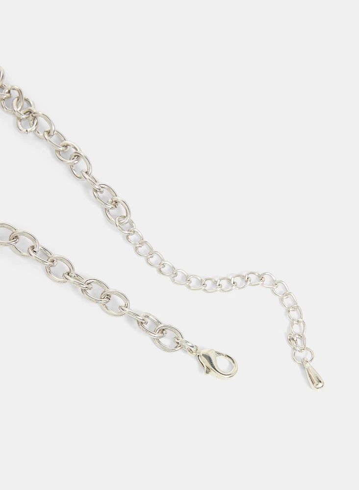 Three-Tone Link Necklace