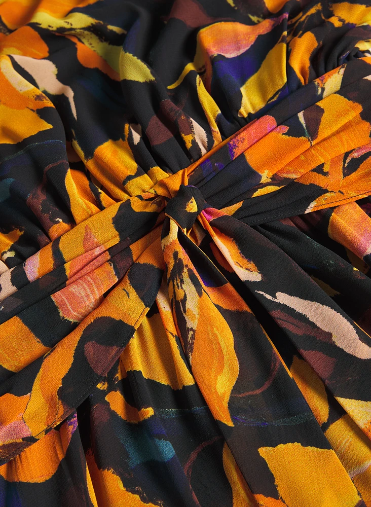Robe florale en chiffon