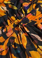 Robe florale en chiffon