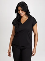 Short Sleeve V-Neck Top