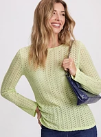 Pointelle Knit Sweater