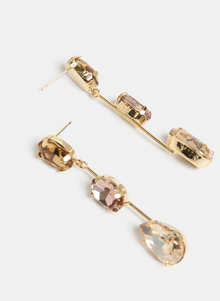 Tiered Stone Earrings