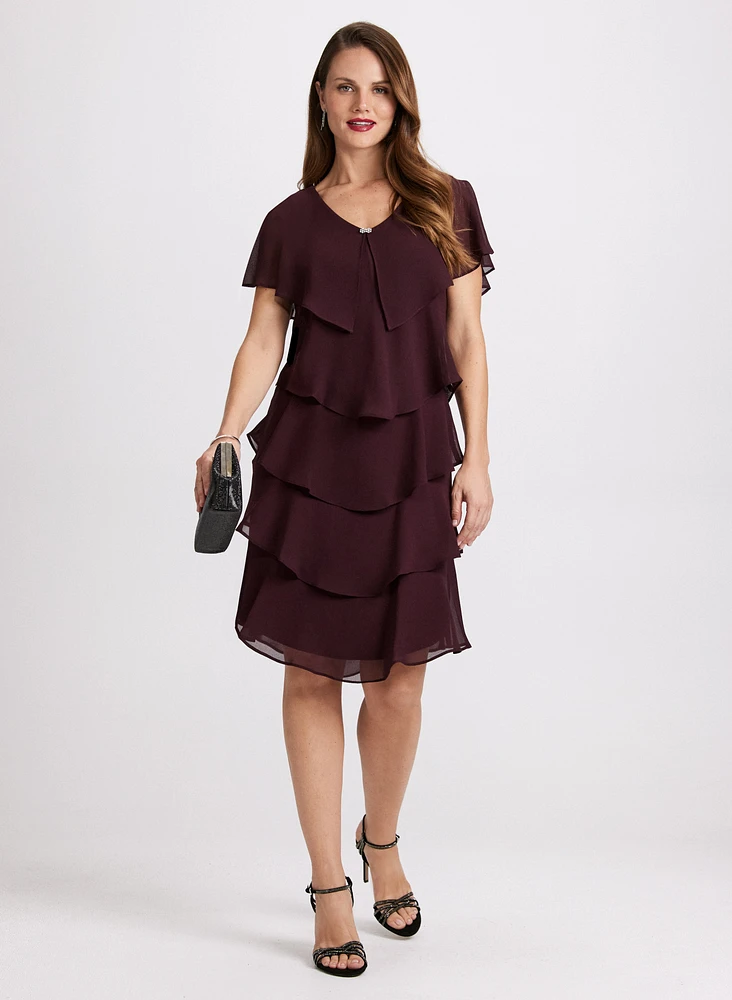 Tiered Chiffon Dress