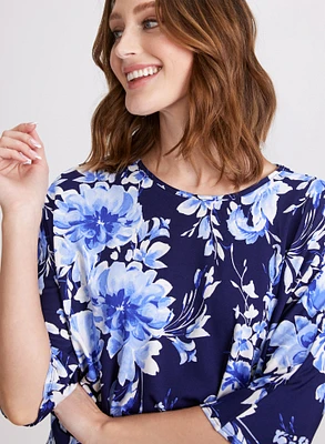 Floral Front Tie Top