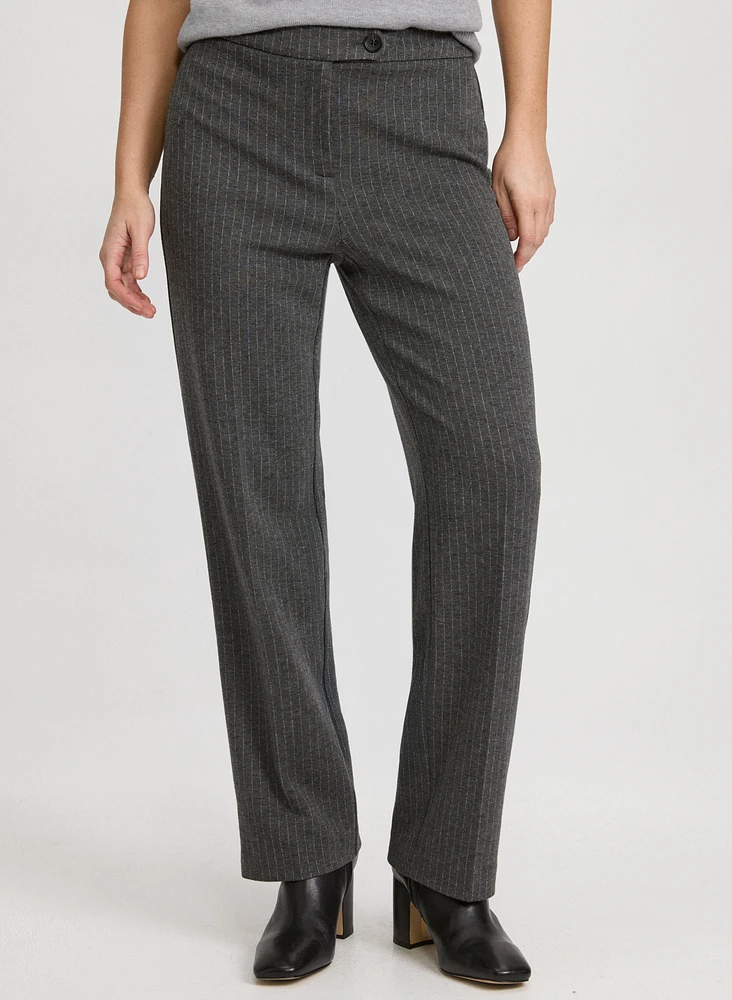Pantalon Olivia large à rayures minces