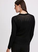 Embellished Sheer Insert Sweater