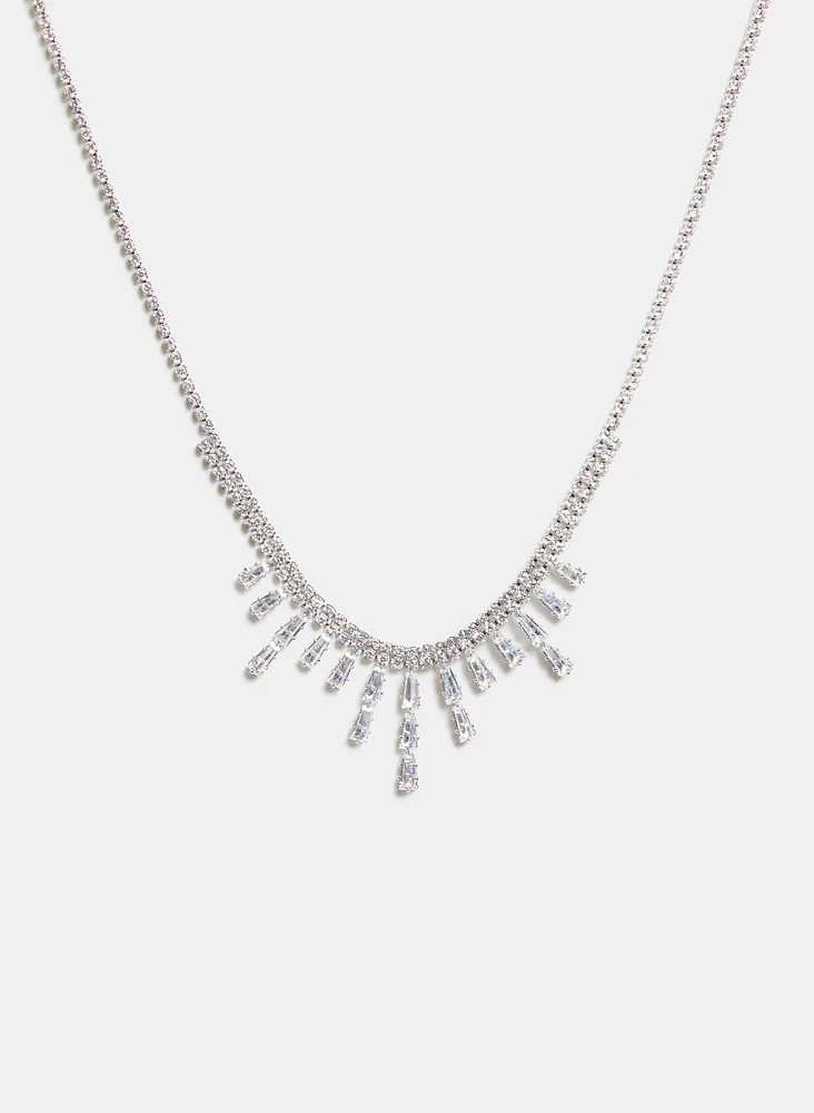 Baguette Drop Necklace