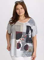 T-shirt abstrait en jersey