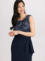 Ruched Sequin Embellished Dress