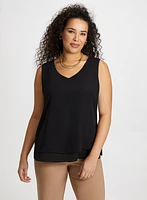 Sleeveless V-Neck Blouse