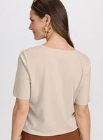 Drawstring Hem T-Shirt