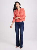 Bouclé Button-Down Jacket