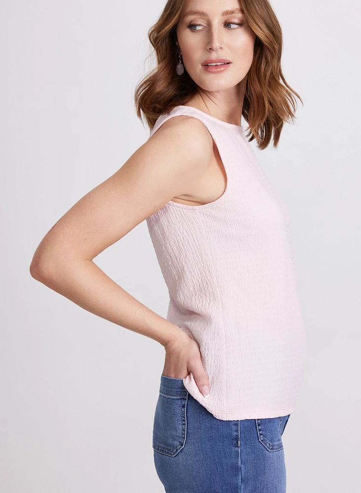 Sleeveless Textured Top