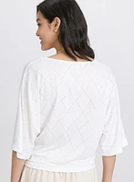 Pointelle Dolman Sleeve Top