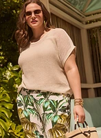 Metallic Knit Pullover