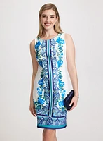 Sleeveless Floral Sheath Dress