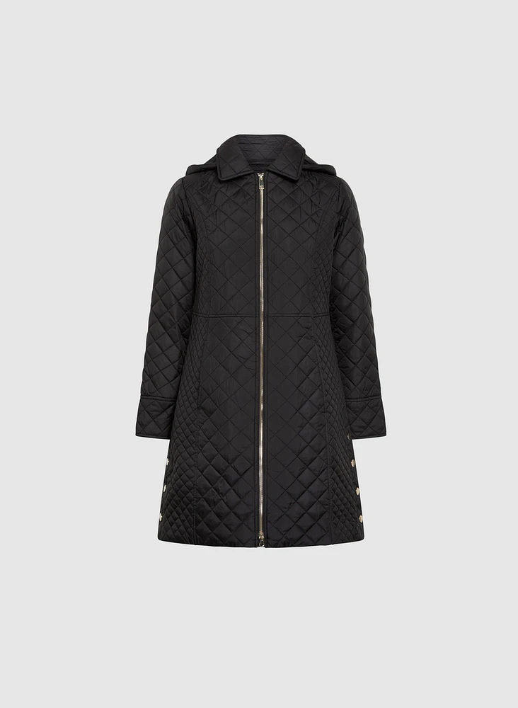 Diamond Quilted Puffer Coat