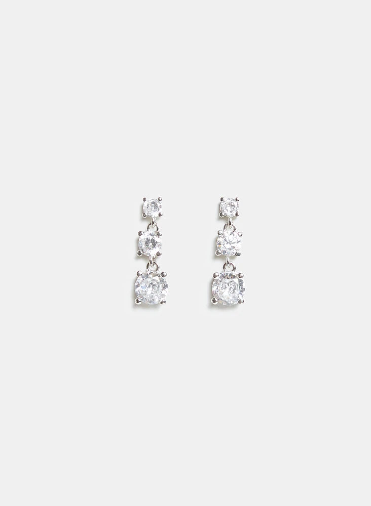 Tiered Cubic Zirconia Earrings