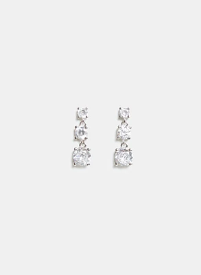 Boucles d'oreilles à cristaux étagés