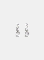 Tiered Cubic Zirconia Earrings